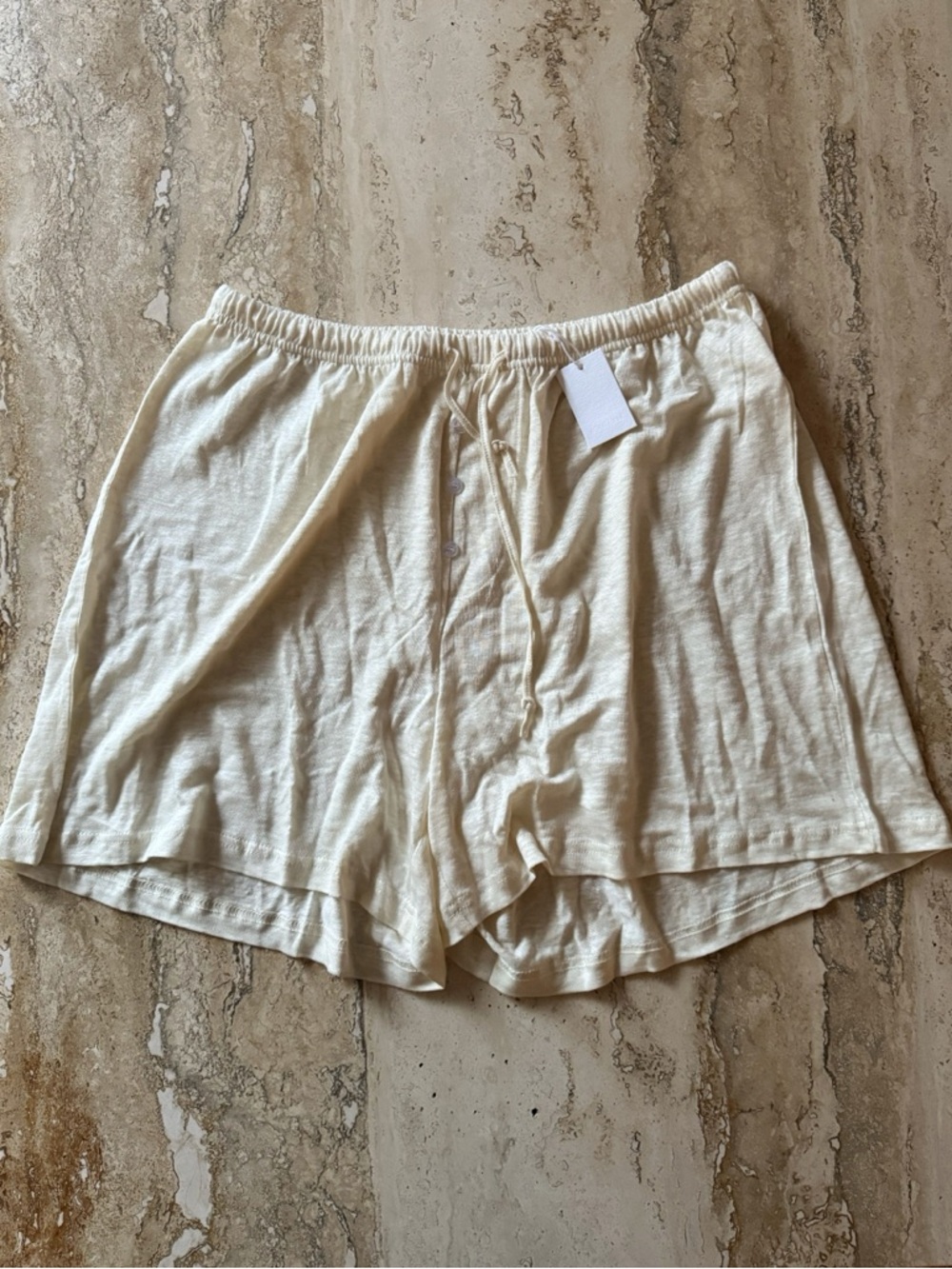 BOHEME Milk Linen Easy Shorts NWT